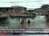 Inundaciones afectan al valle del Cauca, en Colombia