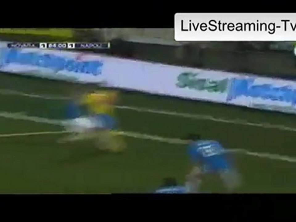 Goal  Dzemaili Novara Napoli 1-1 11_12_2011