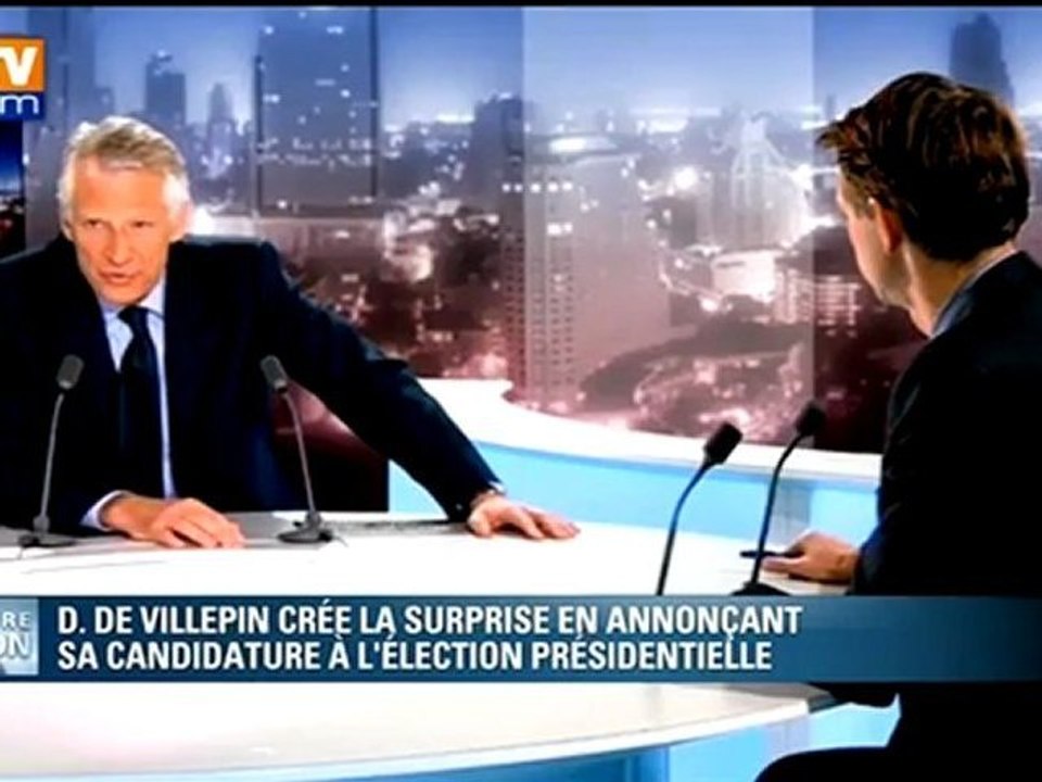 Dominique de Villepin crée la surprise en annonçant sa canditature à l'élection présidentielle