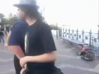 Dancing to a Sydney Busker at Circular Quay