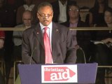 Rev Jesse Jackson addresses Christian Aid supporters at Methodist Central Hall