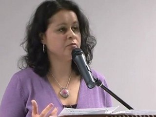 Christian Aid's Jasmine Huggins at a Black History Month event