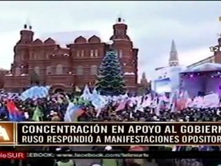 Rusia: Multitudinaria manifestación en apoyo a Putin