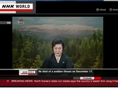 La présentatrice de la télé nord coréenne pleure en annonçant la mort du dictateur rouge Kim Jong Il
