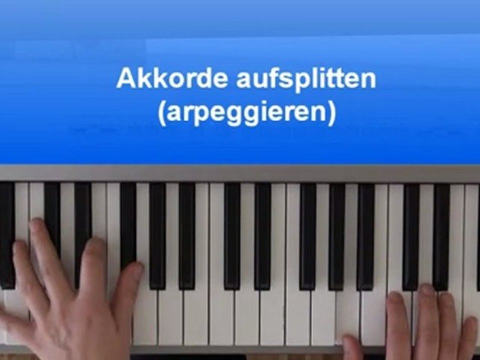 Frei Klavier spielen lernen - Akkorde ausbauen