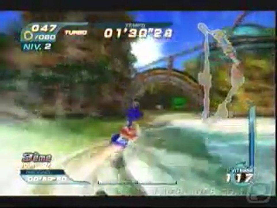 Sonic Riders (PS2) - Course simple avec Sonic.