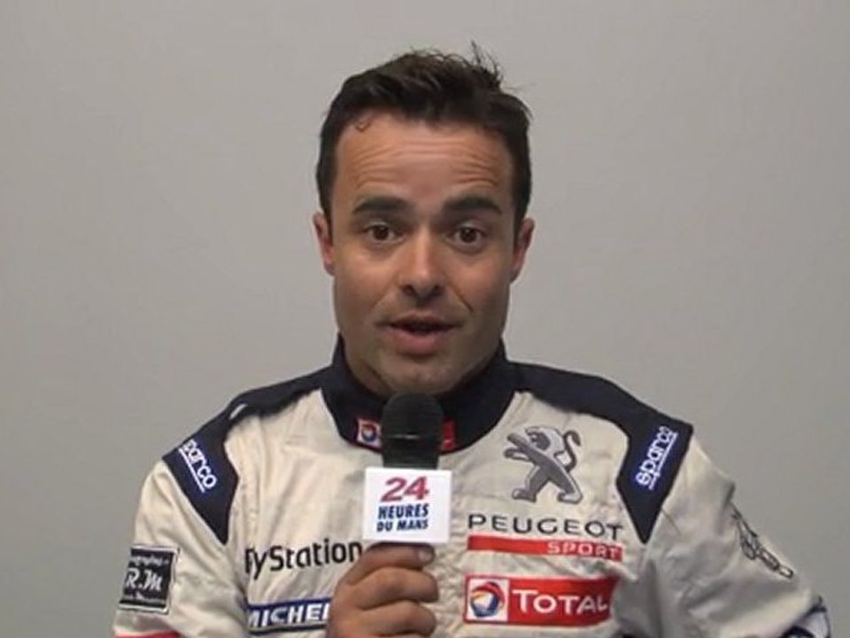 24 Heures du Mans 2011, interview de Pedro Lamy pilote de la Peugeot 908 n°9