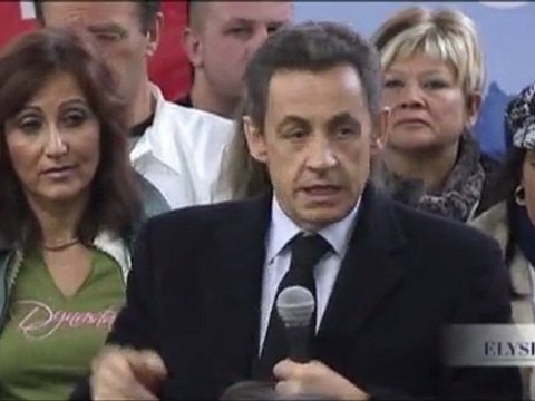 Allocution de N.Sarkozy devant les salariés de l'usine de fabrication de skis du groupe Rossignol