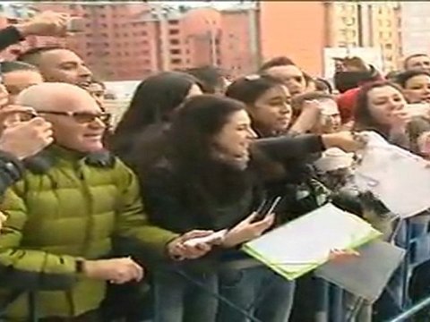 El Real Madrid es recibido en Ponferrada por cientos de aficionados