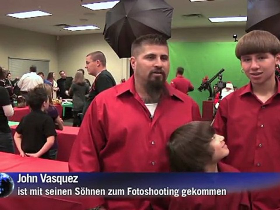 Weihnachtsmann mit Maschinengewehr: Fotoshooting in den USA