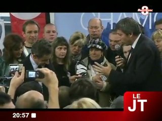 Visite de Nicolas Sarkozy chez Rossignol (Sallanches)