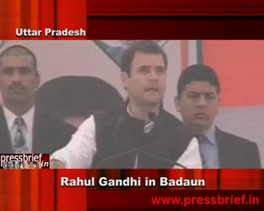 Congress General Secretary Rahul Gandhi in Badaun U.P