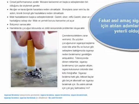 Sigara Bırakma, Sigarayı Bırakma, Sigara Bıraktırma