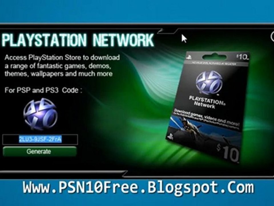 PSN Card GENERATOR tested and working update 2012