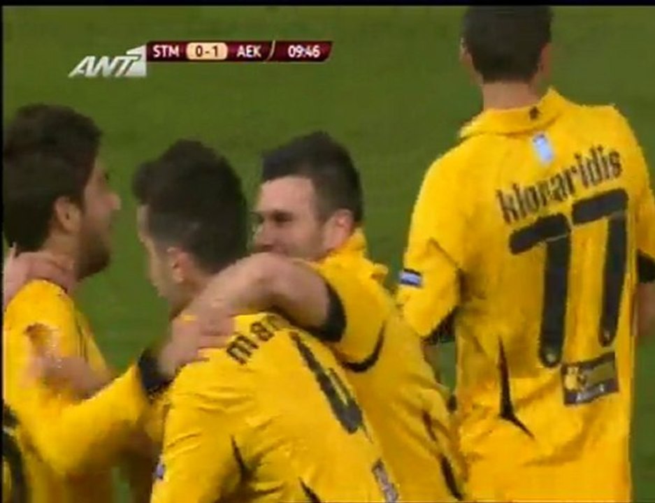 Στουρμ Γκρατς vs. ΑΕΚ | Το 0-1 από τον Μανωλά