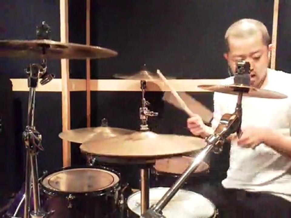 Shu is drumming