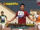 100925 Idol Sport Championship 110m hurdle race Dongwoo 2nd eng sub