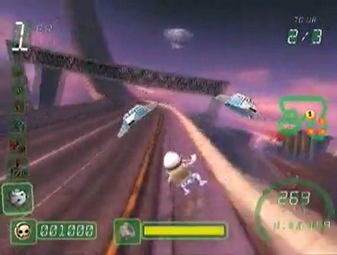 Crazy Frog Racer (PS2) - La première course du jeu.