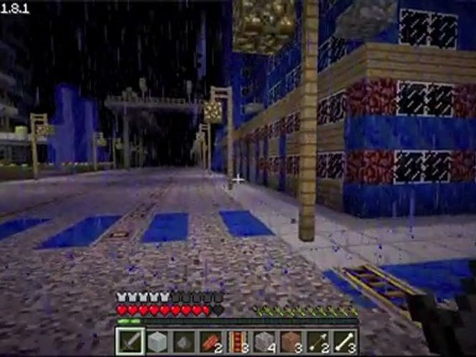 moi chantant sous la pluie dans minecraft