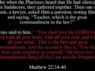 Which is the Great Commandment in the Law?