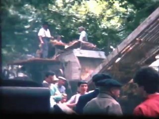 Battage à l'ancienne à Soreze