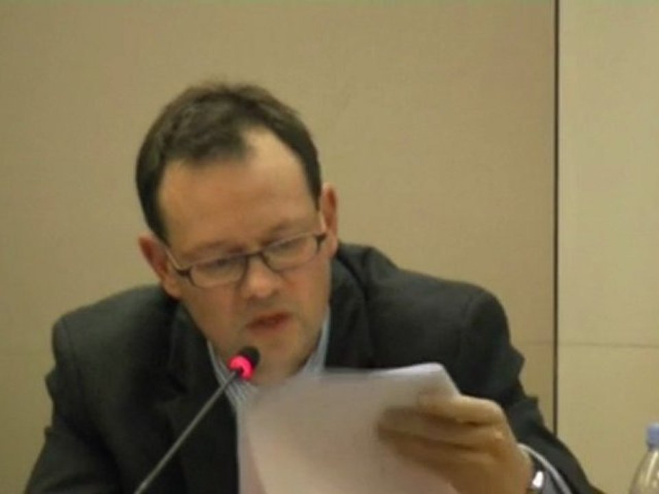 intervention de Jean Christophe Darne à propos du rapport annuel sur le développement durable