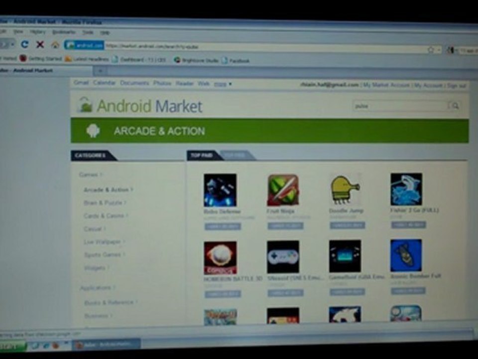 Android Market update walkthrough