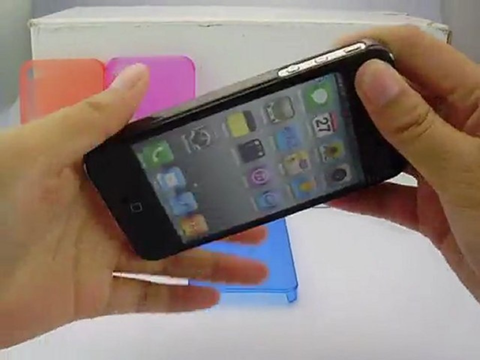 Ultra Thin Translucent Case For iPhone 4S -Grey