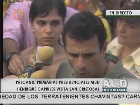 Capriles Radonski recorre Táchira