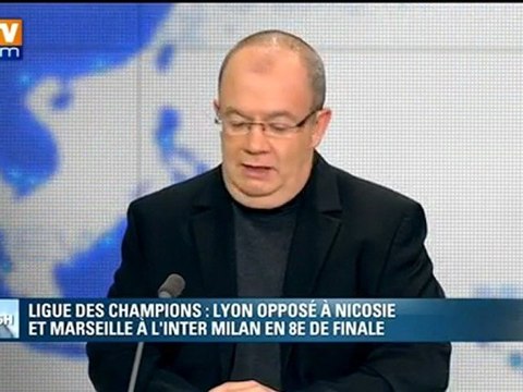 LdC : Marseille-Inter Milan et Lyon-Apoel Nicosie en 8e de finale