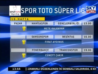 Süper Lig'de Haftanın Programı