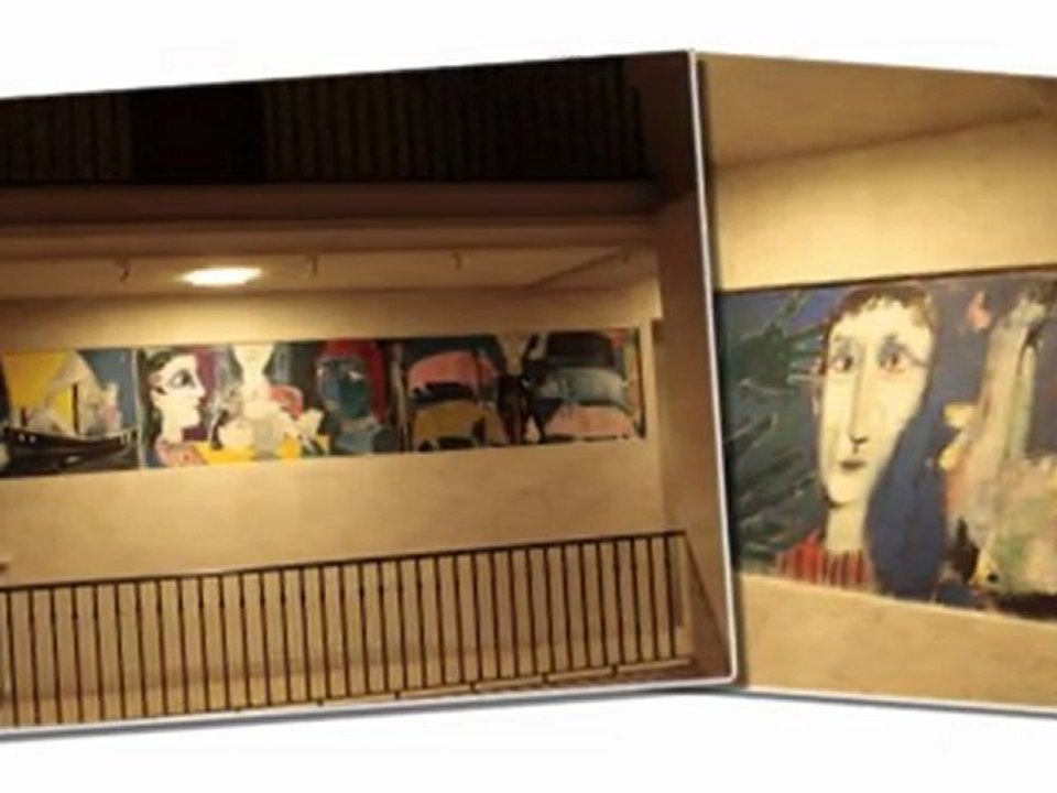 Chapelle Charles de Blois - Vitrail et toiles de B. Lorjou et Y. Mottet