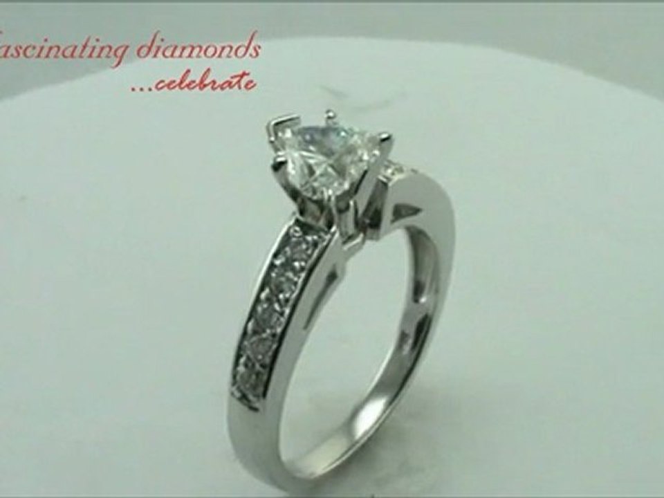 Heart Shape Diamond Engagement Ring In Pave Setting