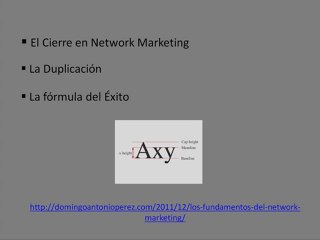 Los fundamentos del Network Marketing