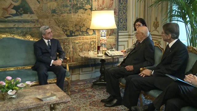 Napolitano - Il Presidente della Repubblica di Armenia Serzh Sargsyan