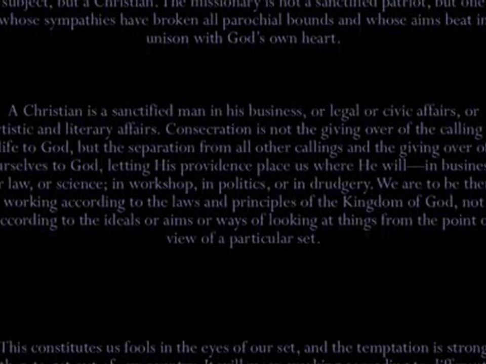 Separation From Country - Oswald Chambers