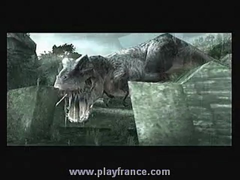 King Kong (PS2) - Jack et son équipe échappe aux griffes d'un T-Rex !