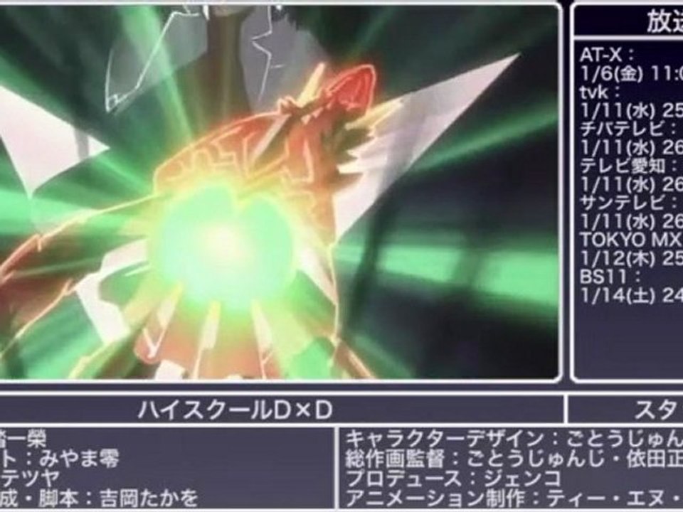 2012年 冬アニメ紹介