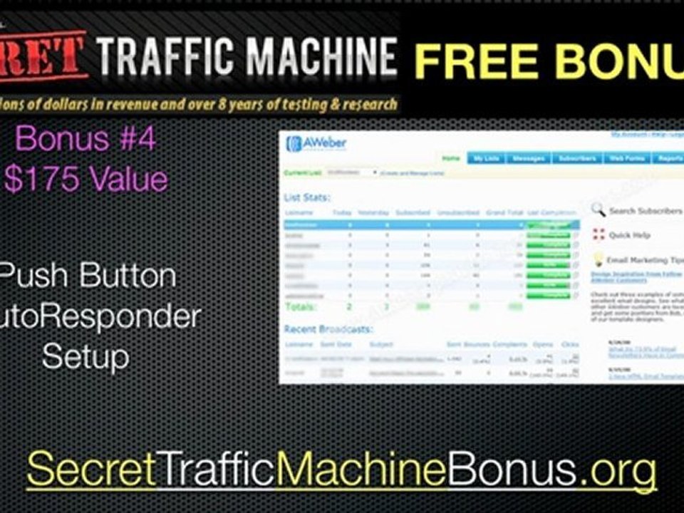 Secret Traffic Machine Bonus Package 4 of 4