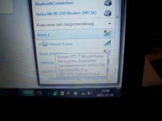 Udostępnianie internetu HTC MOZART