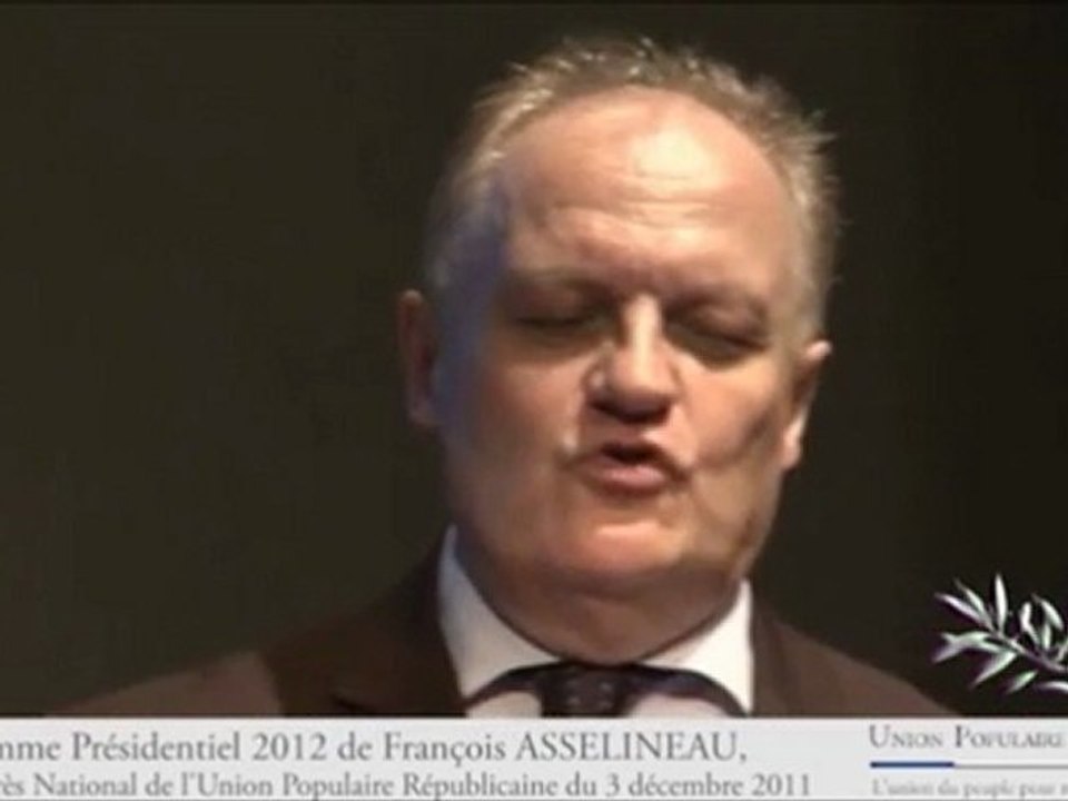 François ASSELINEAU pour une agriculture sans OGM - Exclure MONSANTO et BASF de nos assiettes