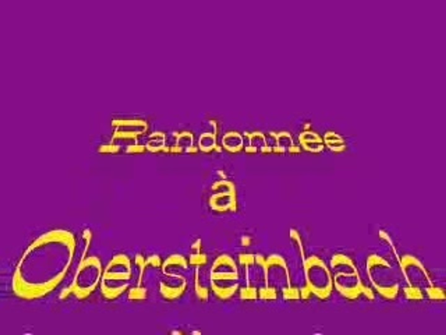 Randonnée obersteinbach