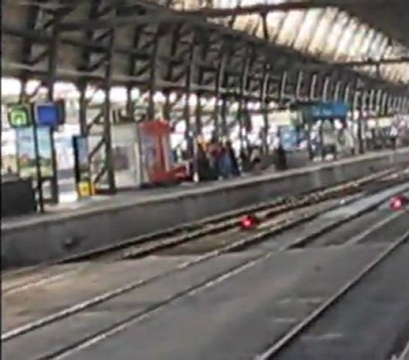 gare amsterdam 3 arivée train