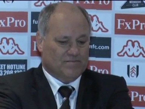 Jol en Conférence après-match de Fulham.