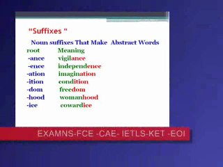 SUFFIXES 1 - INGLÉS PARA EMPRESARIOS GRANOLLERS