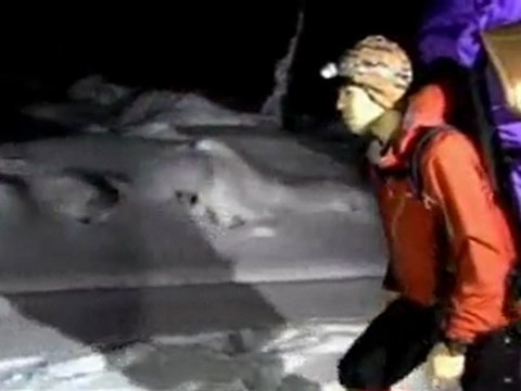 北アルプス冬山登山 第一陣入山 20111218