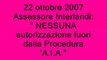 22 ottobre 2007 Incontro Assessore Interlandi Prefetto Operai Isola Pulita  NO PETCOKE NO LICENZIAMENTI SI A.I.A. IL 5 DICEMBRE