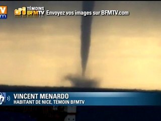 Images spectaculaires de tornades au large de Nice