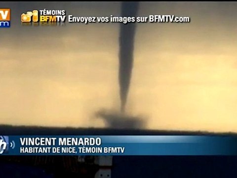 Images spectaculaires de tornades au large de Nice