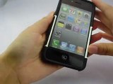 Black iPhone 4S Detachable Hard Cover Case